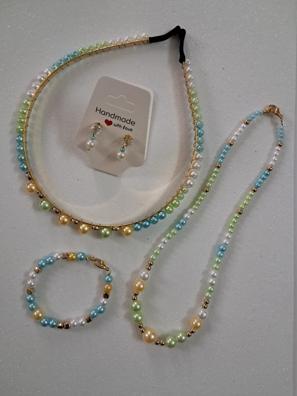 Handmade Kids imitation pearl Jewellery set