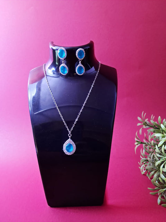 Handmade Stainless steel chain and stone pendant