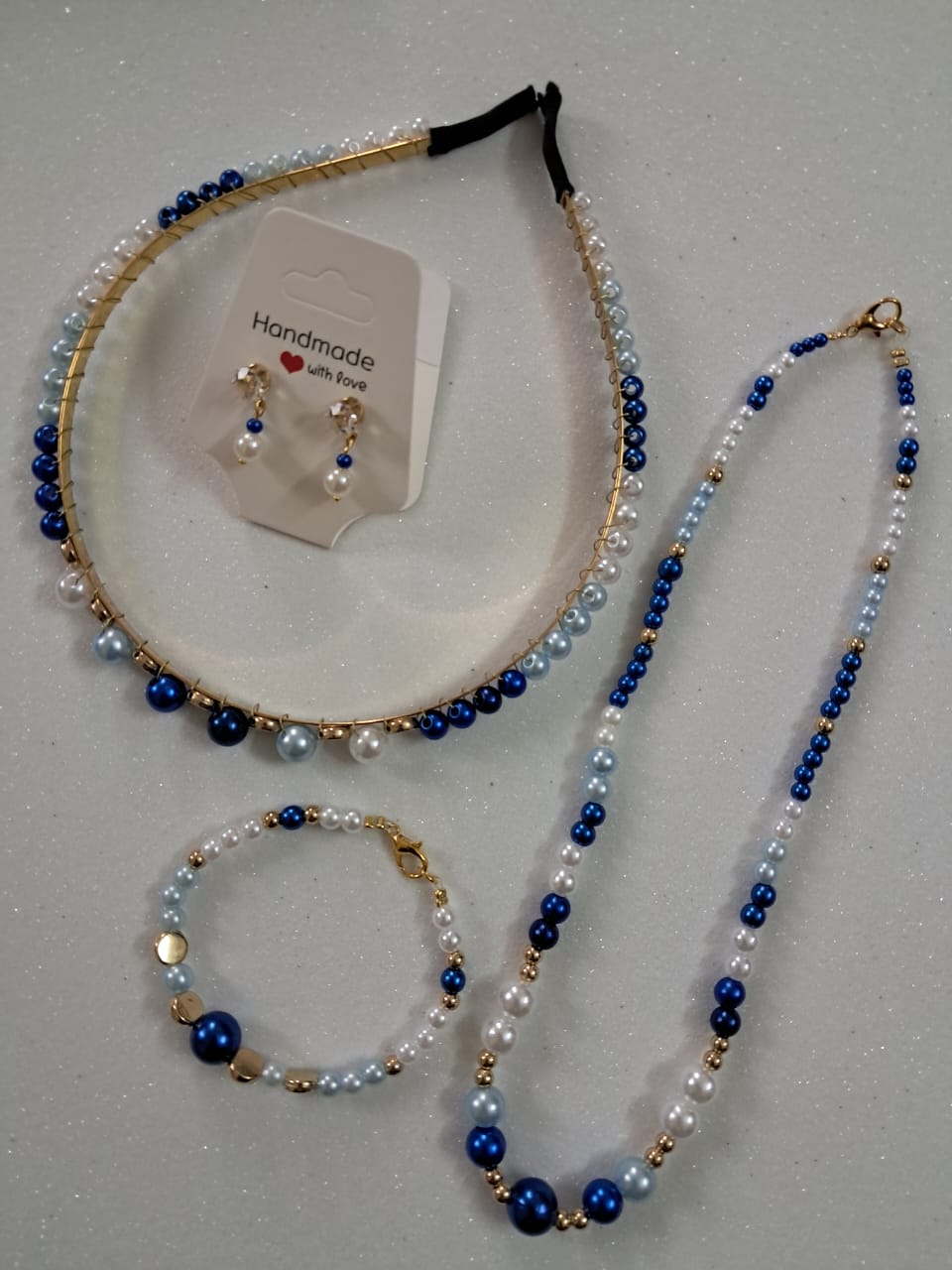 Handmade Kids imitation pearl Jewellery set